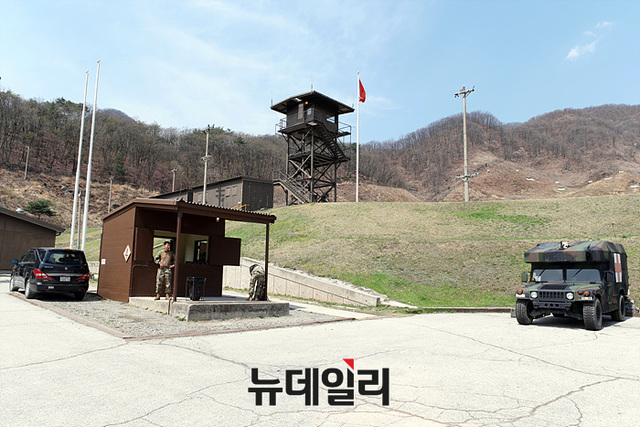 ▲ 캠프케이시 아파치 레인지 사격장 입구 ⓒ뉴데일리 오세진