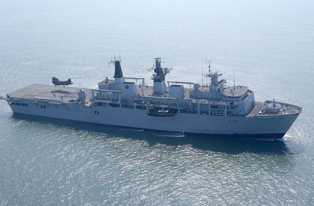 ▲ 영국이 대북제재 강화를 위해 동북아시아에 보내기로 한 HMS 알비온 함. 강습상륙함(LPD)이다. ⓒ英해군 공개사진.