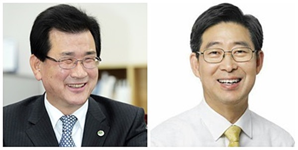 ▲ 이시종 충북지사(왼쪽), 양승조 국회의원.ⓒ뉴데일리 D/B