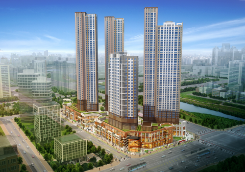 ▲ 동탄역 금성백조 예미지 3차 투시도. ⓒ 금성백조주택