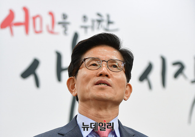 ▲ 김문수 자유한국당 서울시장 후보. ⓒ뉴데일리 정상윤 기자