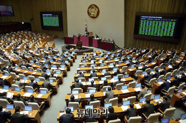 ▲ 국회 본회의장 전경 ⓒ뉴데일리 공준표 기자