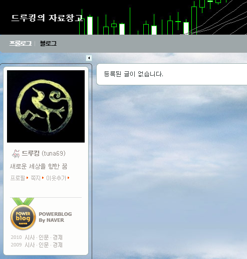 ▲ 댓글공작 혐의를 받고 있는 김모(49)씨가 2009년 개설한 네이버 블로그 '드루킹의 자료창고' 메인화면. 16일 현재 누적 방문자 수는 990만명을 넘어섰다. ⓒ 네이버블로그 '드루킹의 자료창고'