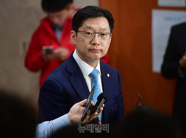 ▲ 드루킹 댓글 공작 배후로 지목된 김경수 더불어민주당 의원. ⓒ뉴데일리 정상윤 기자