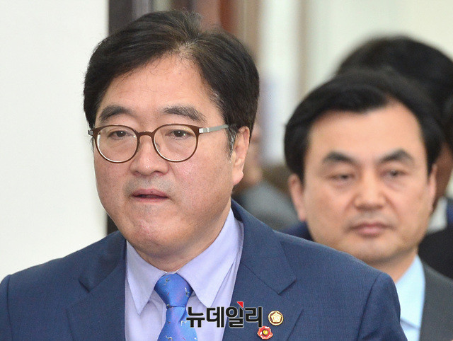 ▲ 더불어민주당 우원식 원내대표. ⓒ뉴데일리 공준표 기자