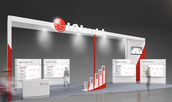 ▲ LG이노텍의 국제전자회로산업전(KPCA show 2018) 전시부스 조감도.ⓒLG이노텍