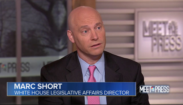 ▲ 지난 22일(현지시간) 美NBC 방송의 '미트 더 프레스'에 출연한 마크 쇼트 美백악관 의회 담당 선임보좌관. ⓒ美NBC 관련방송 영상캡쳐.