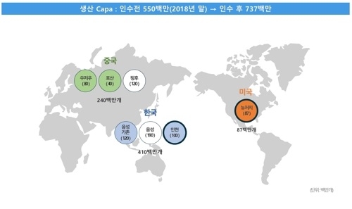 ▲ 코스메카코리아 생산능력ⓒ코스메카코리아