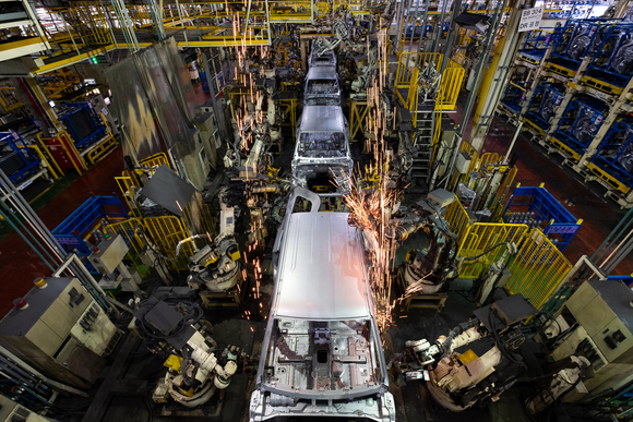 ▲ 쌍용자동차 평택공장 차체 3라인.ⓒ쌍용자동차