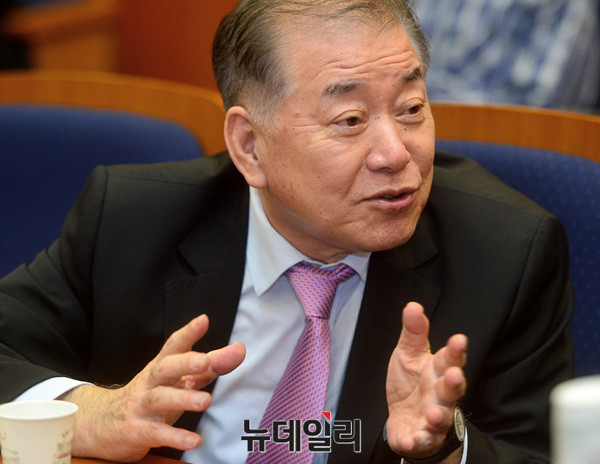 ▲ 문정인 대통령 통일외교안보 특보. ⓒ뉴데일리 공준표 기자