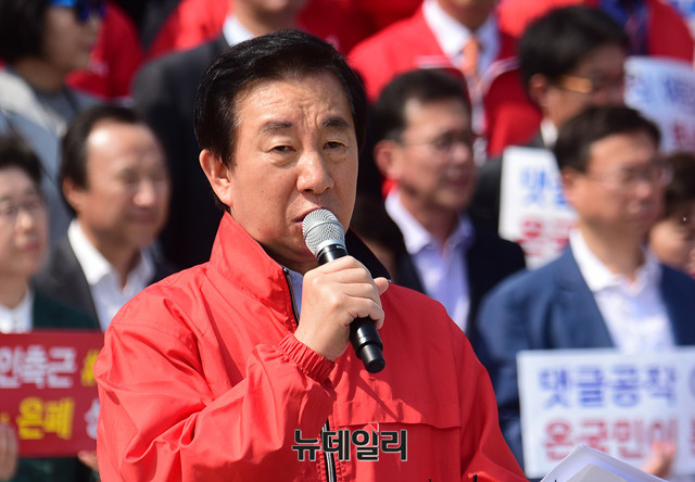 ▲ 자유한국당 김성태 원내대표. ⓒ뉴데일리 이종현 기자