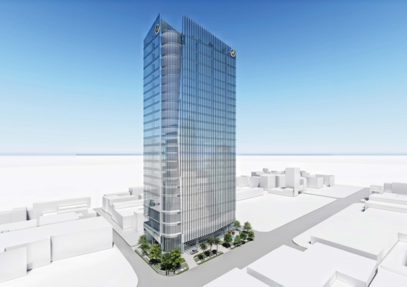 ▲ 캄보디아 사타파나은행 본점 조감도. ⓒ롯데건설