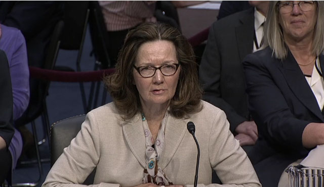 ▲ 지난 9일(현지시간) 美상원 정보위 인준 청문회에 나와 CIA의 고문·불법감금 재개에 반대한다는 뜻을 밝히는 지나 해스펠 美CIA 국장 내정자. ⓒ英BBC 청문회 중계화면 캡쳐.