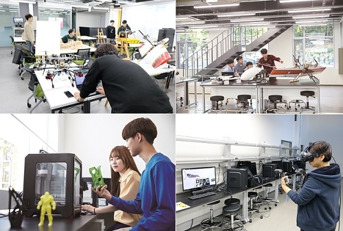 ▲ 4차 산업혁명 시대 인재 육성을 위한 실험, 교육, 제품 제작 등이 가능한 건국대학교 KU 스마트 팩토리가 구축됐다. ⓒ건국대