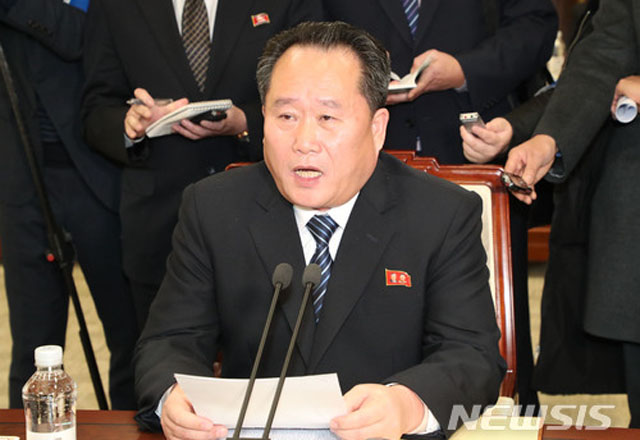 ▲ 지난 17일 문재인 정부를 온갖 막말로 비난한 리선권 北조평통 위원장. ⓒ뉴시스. 무단전재 및 재배포 금지.