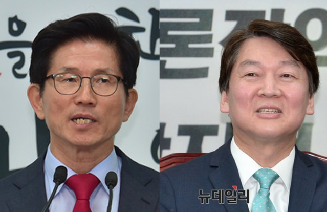 ▲ 서울시장 선거에 출마한 김문수 자유한국당 후보(왼쪽)와 안철수 바른미래당 후보(오른쪽) ⓒ뉴데일리 DB