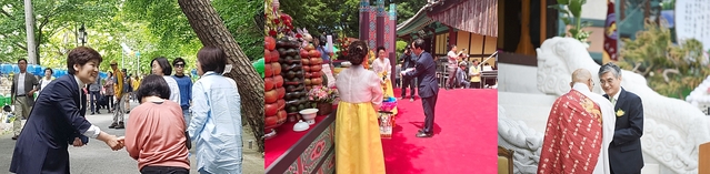 ▲ 22일 ‘부처님 오신날’을 맞아 지역 사찰을 찾은 대구시교육감 예비후보들.(사진왼쪽부터 강은희·김사열·홍덕률 예비후보)ⓒ각 예비후보측