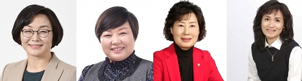 사진 왼쪽부터 변은영·이유자·박경숙·하유정 예비후보.ⓒ각 후보자 선거사무소