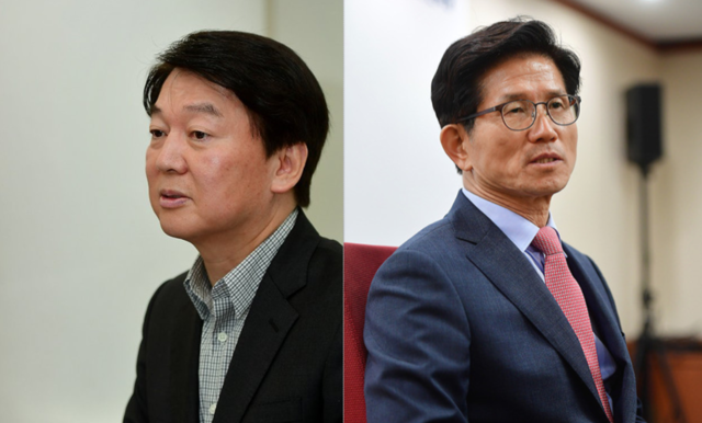 ▲ 서울시장 선거에 출마한 안철수 바른미래당 후보(왼쪽)과 김문수 자유한국당 후보(오른쪽) ⓒ뉴데일리 DB