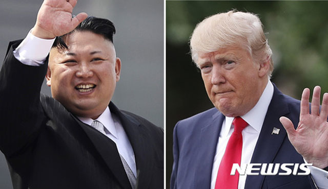 ▲ 김정은과 도널드 트럼프 美대통령. 트럼프 美대통령이 단단히 화가 난 모습을 보이자 김정은이 숙이는 듯한 태도를 보였다. ⓒ뉴시스. 무단전재 및 재배포 금지.