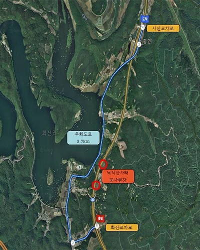 ▲ 우회도로 지정현황.ⓒ대전국토청 보은국토관리소