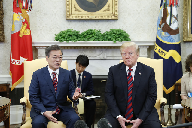 ▲ 문재인 대통령과 도널드 트럼프 미국 대통령. ⓒ청와대 제공