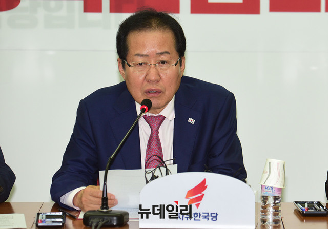▲ 자유한국당 홍준표 대표. ⓒ뉴데일리 이종현 기자