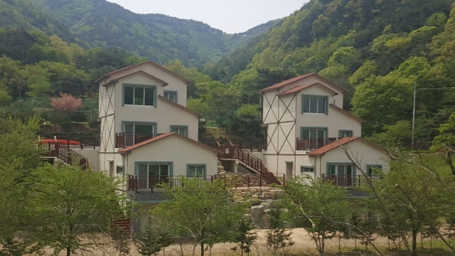 ▲ 비학산 자연휴양림의 테라스하우스 모습.ⓒ포항시
