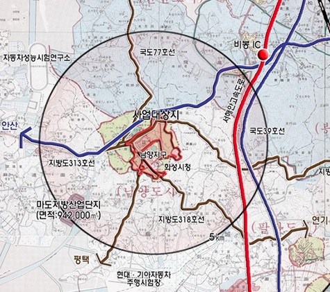 ▲ 화성남양뉴타운 위치도. ⓒ LH