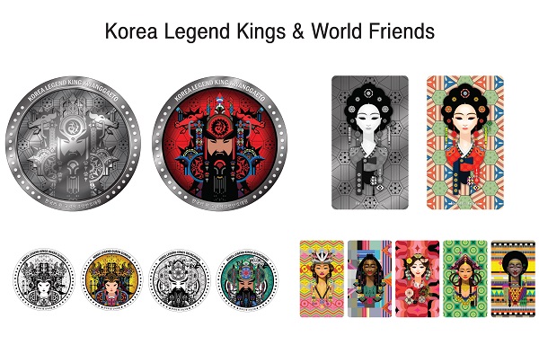 ▲ 한국조폐공사가 지난 3월 28일부터 지난 13일까지 진행한 ‘제1회 대한민국 메달 디자인 대상’ 공모전 참여 작품 185점 중 20점의 수상작을 선정해 시상했다. 사진은 대상 수상작품인 김세웅 씨의 ‘Korea Legend Kings & World Friends’ⓒ한국조폐공사