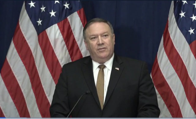 ▲ 마이크 폼페오 美국무장관은 김영철 北통일전선부장과의 회담 이후 기자회견을 통해 美北정상회담이 예정대로 열릴 지는 모르지만 중대한 진전이 있었다고 밝혔다. ⓒ美국무부 페이스북 생중계 화면 캡쳐.