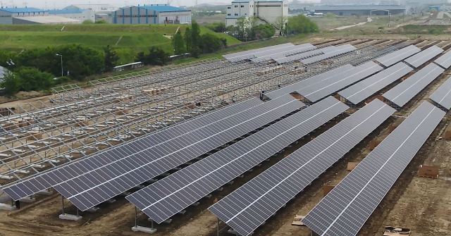 ▲ 태양광 구조물에 포스맥을 적용한 모습.ⓒ포스코