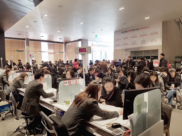 ▲ '당산 센트럴 아이파크' 견본주택 내. ⓒ현대산업개발