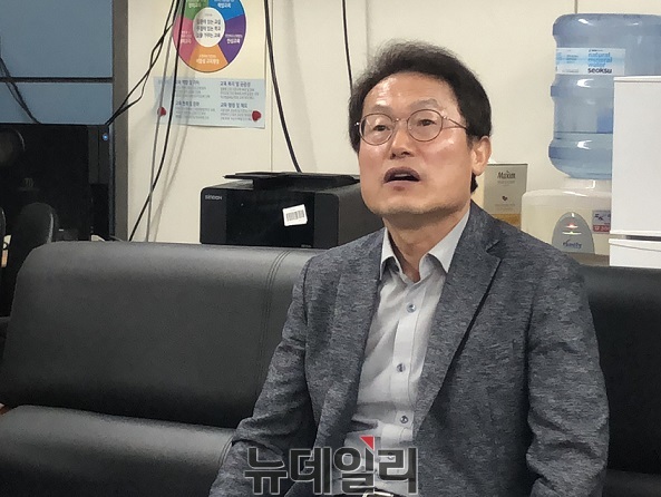 ▲ 조희연 서울교육감 후보가 8일 서울시교육청에서 열린 기자간담회에 참석해 발언하고 있다. ⓒ뉴데일리 DB