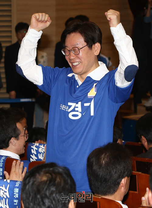 ▲ 이재명 더불어민주당 경기도지사 후보. ⓒ 사진 이종현 뉴데일리 기자