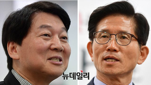 ▲ 결국 단일화가 무산 돼 13일 본투표까지 완주하게 된 안철수 바른미래당 서울시장 후보와 김문수 자유한국당 서울시장 후보 ⓒ뉴데일리DB