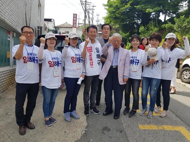 ▲ 유세활동 중인 임해규 경기교육감 후보 ⓒ 임해규 캠프