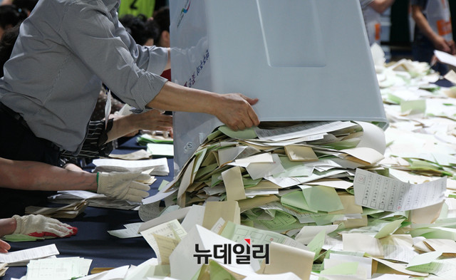 ▲ 선거 개표 모습. ⓒ뉴데일리 DB