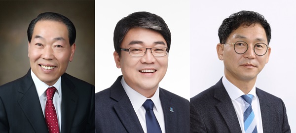 ▲ 충북도의회에 입성하는 박문희(청주3)ㆍ서동학(충주2)ㆍ박성원(제천1) 민주당 의원(사진 왼쪽부터).ⓒ중앙선거관리위원회 사진 캡처