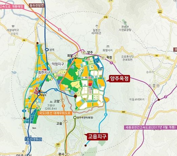 ▲ 양주신도시 옥정지구 위치도. ⓒ한국토지주택공사
