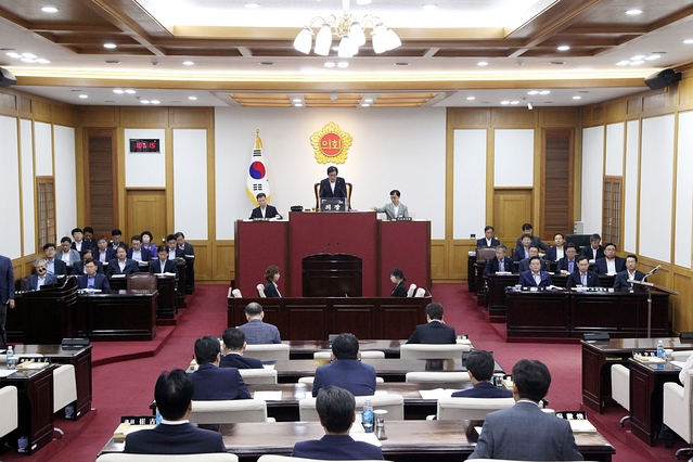 ▲ 제258회 임시회 개회 때의 모습.ⓒ대구시의회