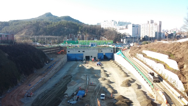 ▲ 자료사진. 강남순환고속도로 6공구 공사 현장. ⓒ강남순환도로㈜