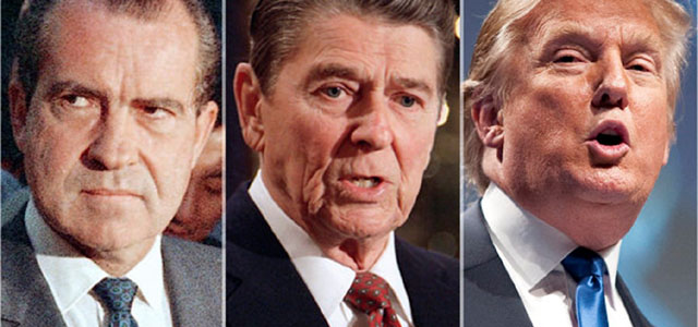 리처드 닉슨, 로널드 레이건 前 미국 대통령, 그리고 도널드 트럼프 現 미국대통령. ⓒ美경제교육재단(FEE) 홈페이지 캡쳐.