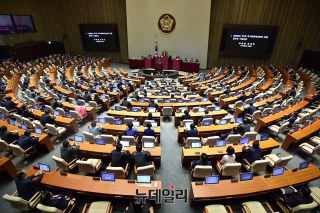 ▲ 국회 본회의장. ⓒ뉴데일리 이종현 기자
