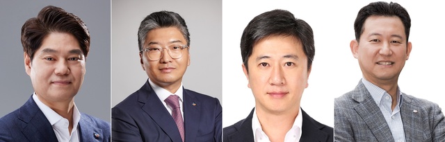 ▲ 허민회 CJ ENM 대표이사, 허민호 CJ ENM 오쇼핑부문 대표, 구창근 CJ올리브네트웍스 올리브영 부문 대표, 정성필 CJ푸드빌 대표이사(왼쪽부터)ⓒCJ그룹