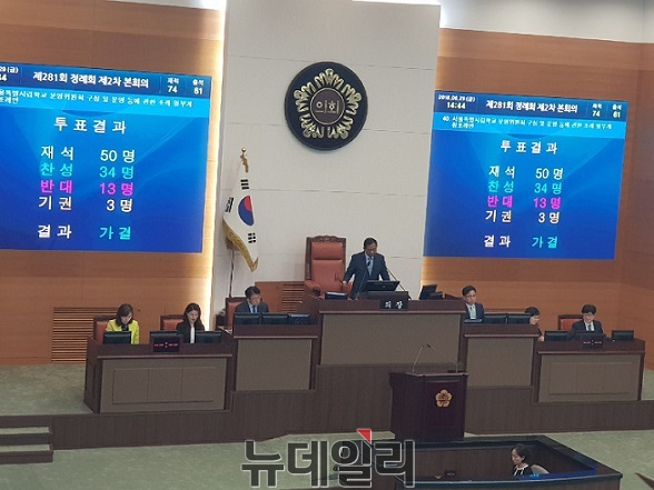 ▲ 29일 서울시내 학교운영위원회에 정당인 참여를 허용하는 조례 개정안이 서울시의회 본회의를 최종 통과했다. ⓒ뉴데일리 DB