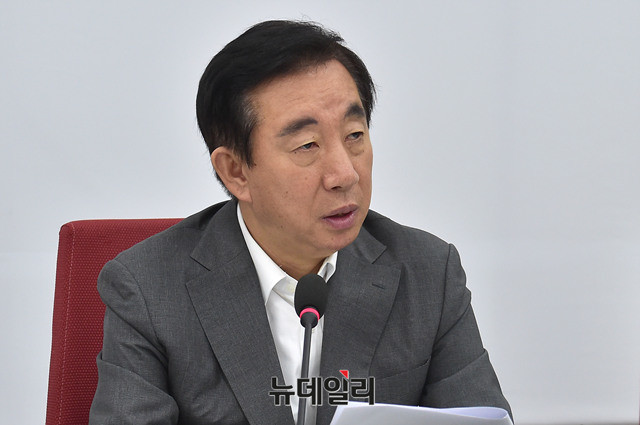 ▲ 자유한국당 김성태 대표 권한대행 겸 원내대표. ⓒ뉴데일리 이종현 기자