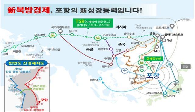 ▲ 영일만항의 북방물류 거점 항 성장과 북방교류협력의 중심도시로 도약하기 위한 청사진.ⓒ포항시