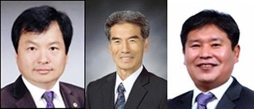 ▲ 사진 왼쪽부터 김응선 보은군의장, 김외식 옥천군의장, 윤석진 영동군의장.ⓒ각 군의회 홈페이지 캡처