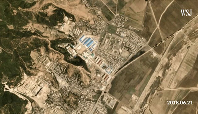 ▲ 함흥 미사일 공장 일대 위성사진. 美北정상회담 9일 뒤 찍은 사진이다. ⓒ美플리냇 랩스 촬영사진-美월스트리트 저널 관련보도 슬라이드 캡쳐.